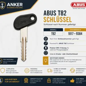 ABUS T82 Ersatzschlüssel nach Code