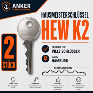 Zwei HEW K2 Schlüssel